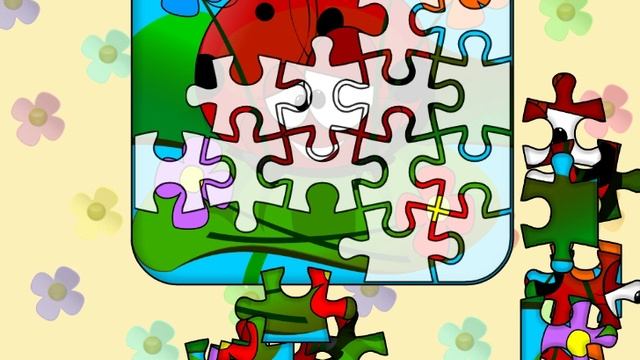 Божья коровка пазл для ребятишек