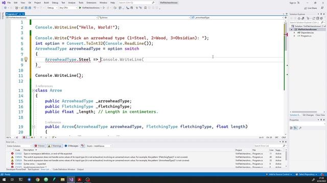 C# Player's Guide Challenges  - Vin Fletcher's Arrows