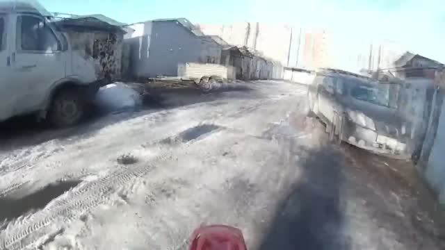 На мотоцикле зимой 2014 lifan 200 gy-5 || motorcycle in the winter 2014 lifan 200 gy-5