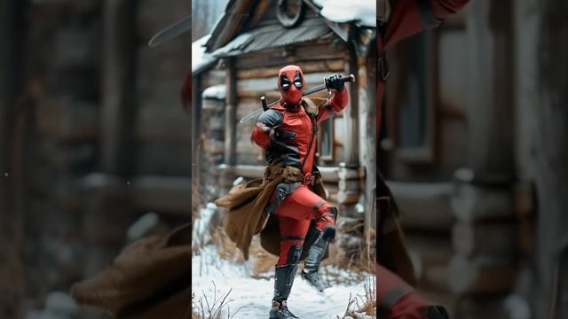 Wolverine and Deadpool in the Russian village #art #AI #ИИ #нейросеть #арт #арты #minimax