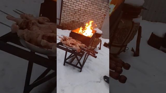 Шашлык из курицы 🔥#shorts #жизнь в частном доме