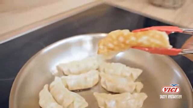 Vici Gyoza Dumplings - Frying in a Pan