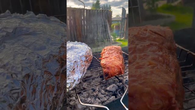 Как пожарить ребрышки #food #bbq #grill #cooking #вкусныйшашлык