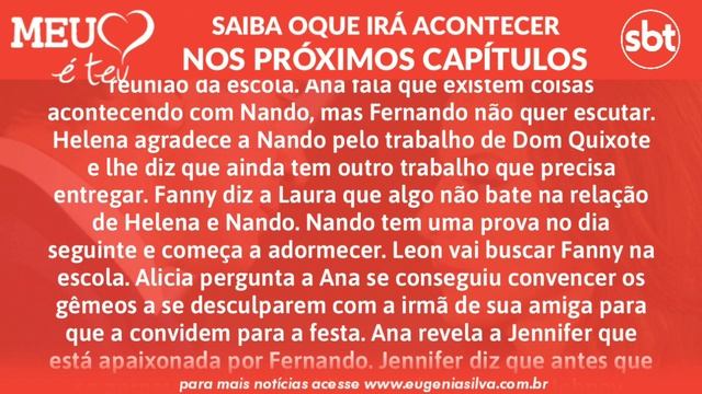 Meu Coração é Teu 18/11/19 (18 de Novembro) Segunda-Feira (Capítulo 011) Resumo Completo