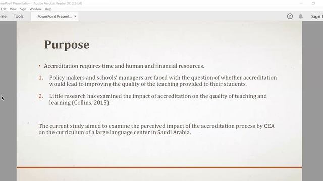 THE IMPACT OF ACCREDITATION ON THE IMPROVEMENT OF THE EFL CURRIUCLUM: A CASE-STUDY