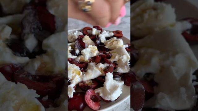 Cherry Burrata Caprese 🍒 | Easy seasonal summer recipe