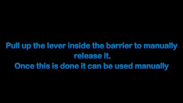 Dea Gate Automation How to manually release barrier