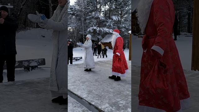 Дед мороз и снегурочка танцуют все