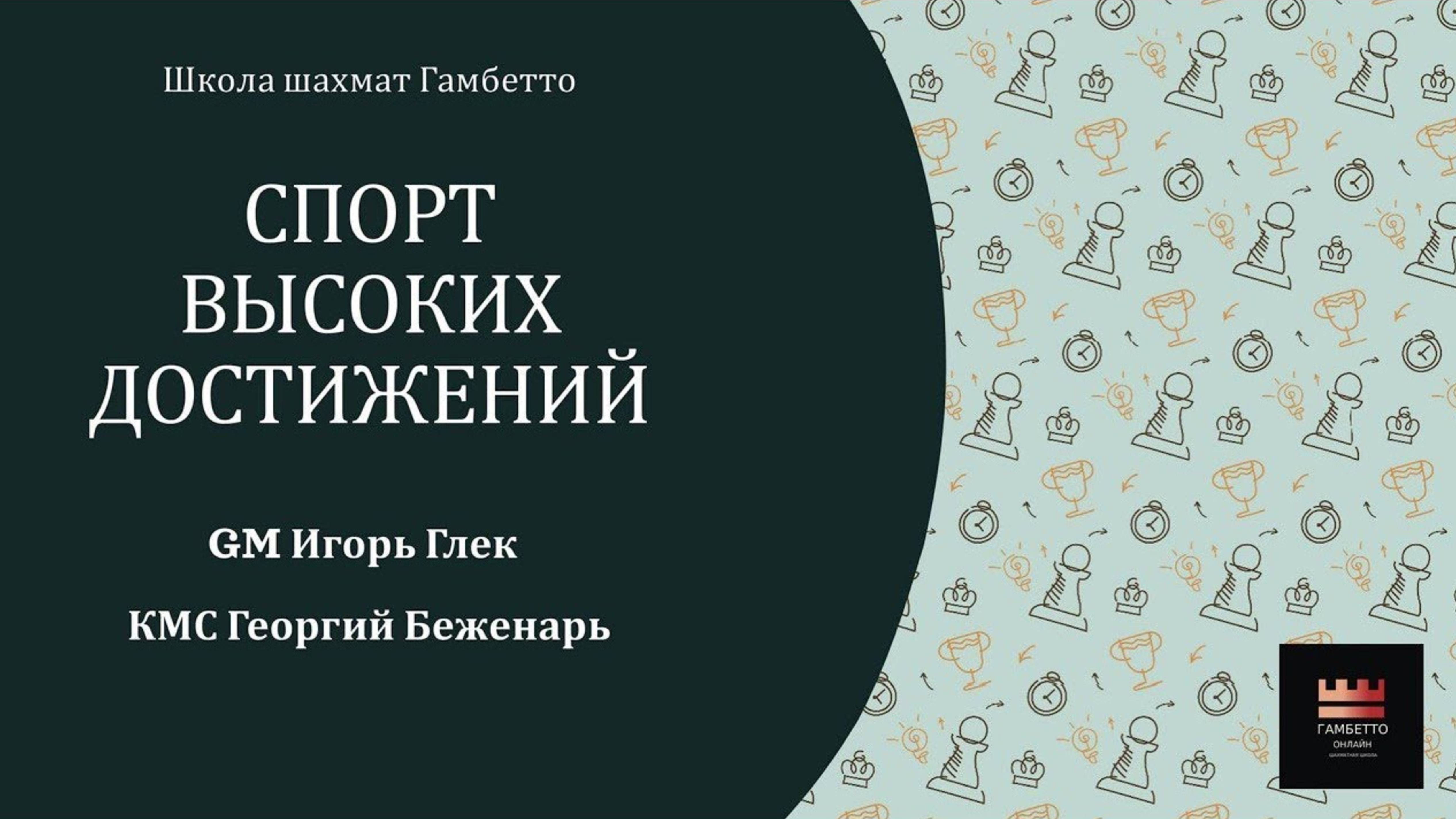 Вебинар о шахматах "Спорт высоких достижений"