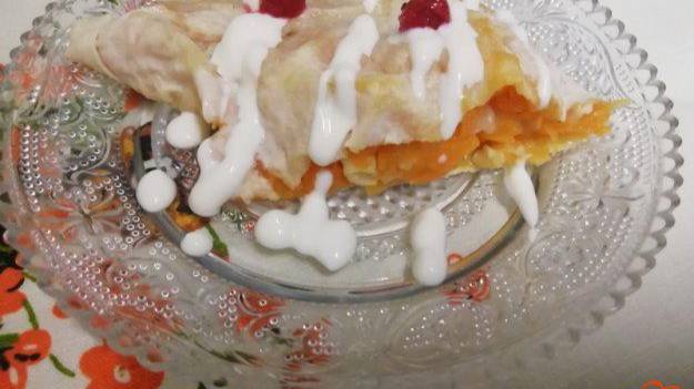 Болгарский рулет милина из лаваша с тыквой и брынзой