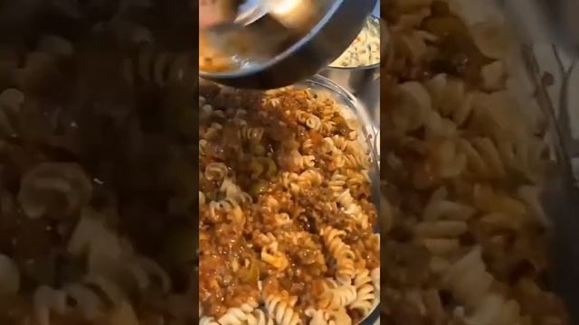 Screw noodle lasagna | With minced meat | Tomato Sauce #shorts
