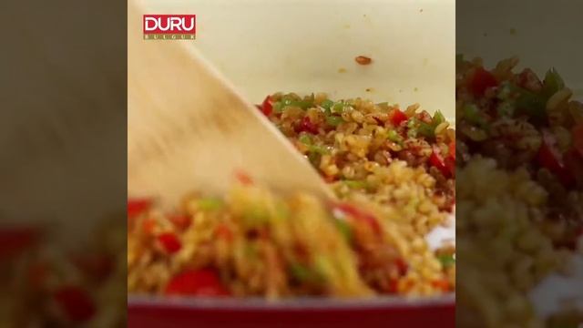 Bulgur pilaf with chickpeas and green lentils is a plant-based protein bomb recipe to try