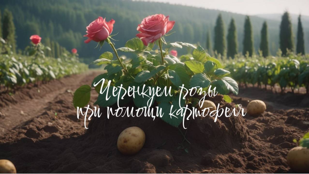 Как размножить розы в картофеле