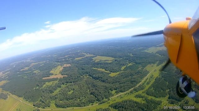 Полёт в Кемерово. Начало маршрута. Новосибирская область.