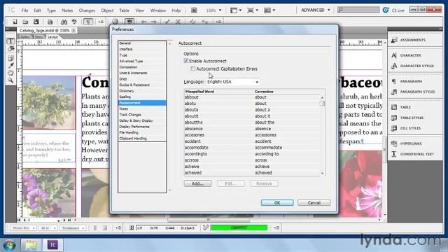 0605 Working with the Autocorrect feature