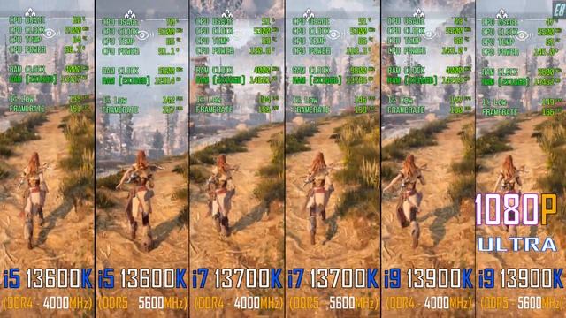 i5 13600K (DDR4 vs DDR5) vs i7 13700K (DDR4 vs DDR5) vs i9 13900K (DDR4 vs DDR5) ||