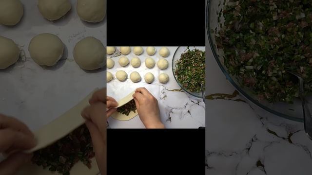 Чебуреки с мясом и джусаем. Ең оңай рецепт.