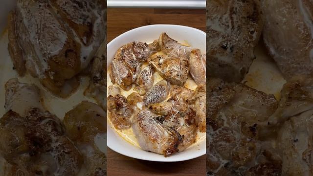 Курица в духовке со сливками 👌