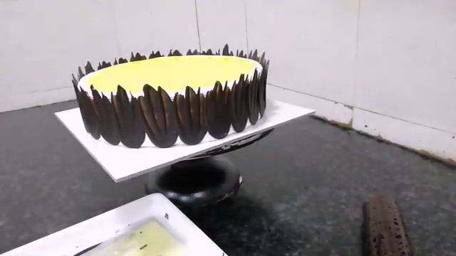Fresh cream cake and chocolate garnish amazing model