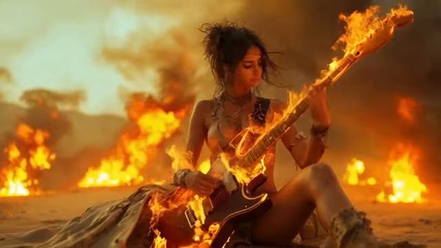 Fire and Sandstorm Hard Rock Music ｜ AI Short video Clip Sandstorm Metal (Official Music Video)