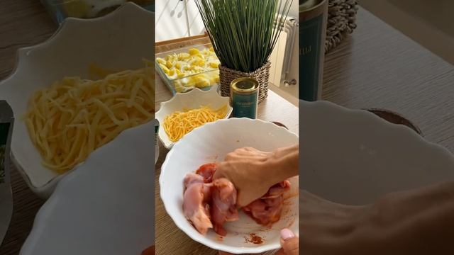 Самый быстрый ужин ! Картошка с курицей в духовке ! Картофель в духовке ! Курица в духовке