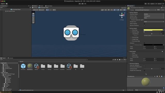 22 -Fixing AR Default Plane Material for URP