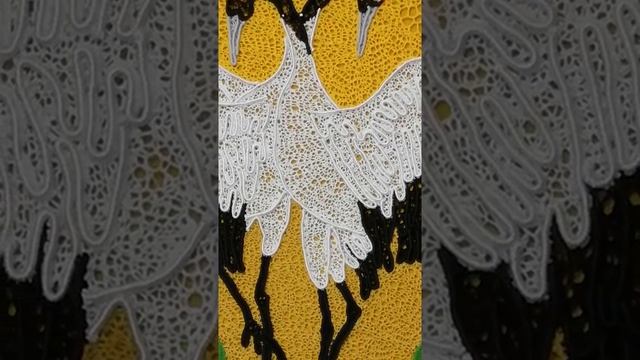 Картина крючком "ДЫХАНИЕ ВЕСНЫ"