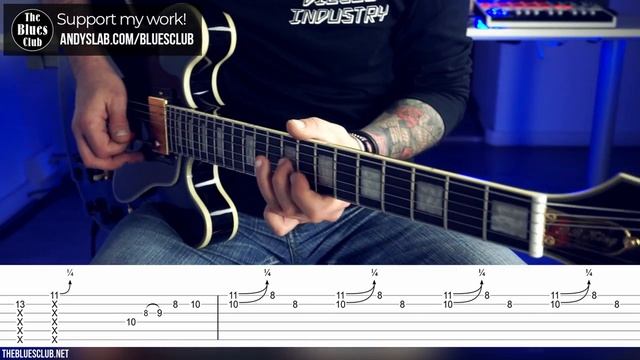 The SWEETEST Slow Blues GUITAR SOLO with TABS