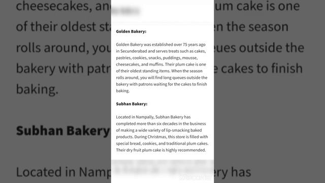 Get plum cake for Christmas party from these 5 iconic bakeries in Hyderabad #shorts #plumcake