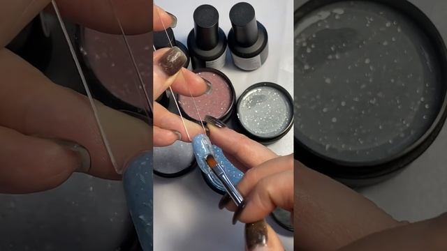 Каучуковая база из коллекции silver: milky, gray, pink и blue