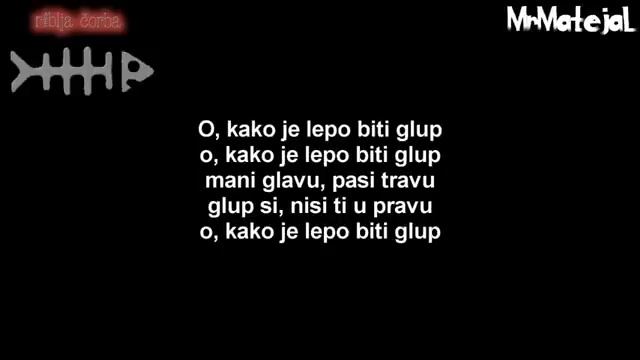 Riblja Čorba Kako je lepo biti glup Tekst HD