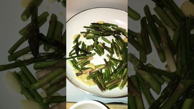Sautéed Cut Asparagus with Garlic!!! Satisfying asparagus #asparagus #asmr #satisfying