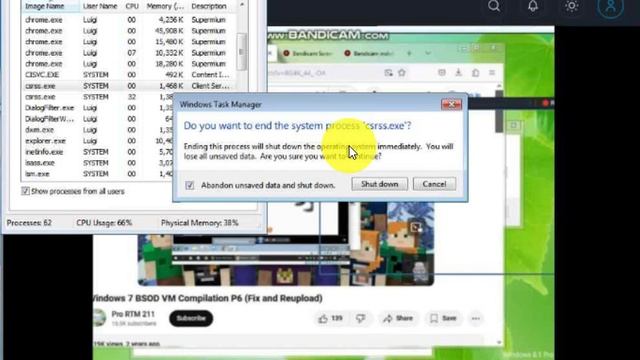 windows 7 bsod vm