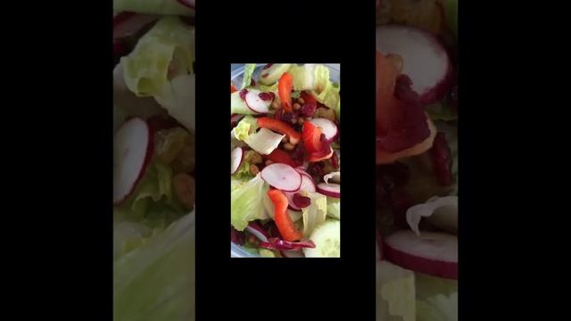 Salad with cranberries & nuts #shorts #salad