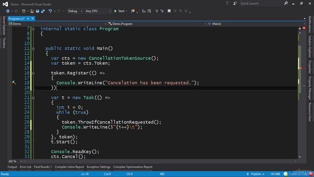3. Task Programming. Cancelling Tasks