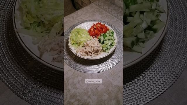 Вкусный лёгкий салат