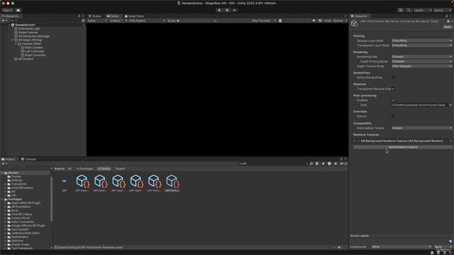 21 -Adding an AR Background Renderer Feature