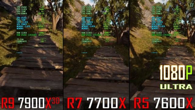 RYZEN 5 7600X vs RYZEN 7 7700X vs RYZEN 9 7900X3D // PC GAMES BENCHMARK TEST ||