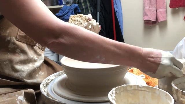 Throwing and Trimming Serving Bowls w/ Sgraffito Carving Text:     Quarantine Distraction Day 44