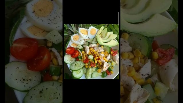 healthy egg, avocado, cucumber 🥗 salad #subscribe #shorts