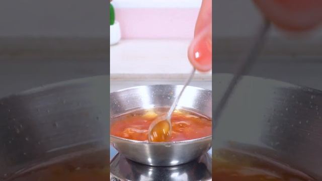 Miniature Blue Chromis Fish Sweet & Sour Sauce Recipe 🐠🥗🐟 Seafood in Small Kitchen #Yumupminiatur