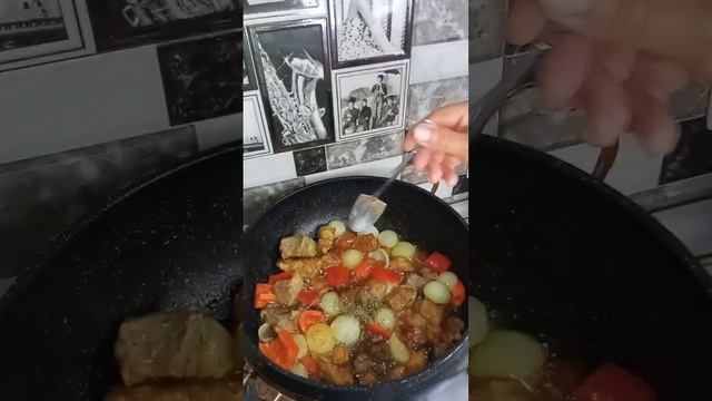 Тушёный картофель с мясом