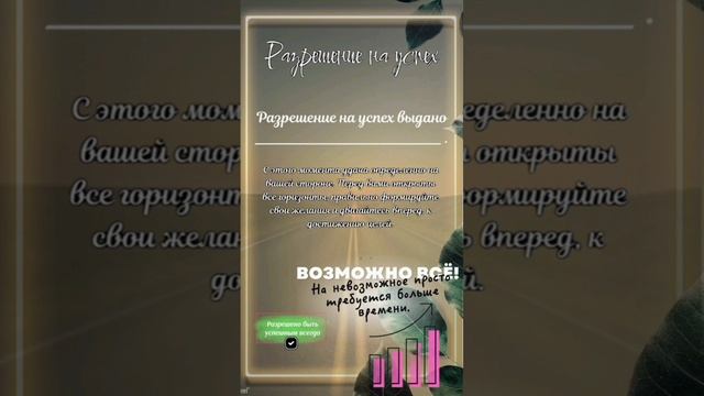 разрешение на успех