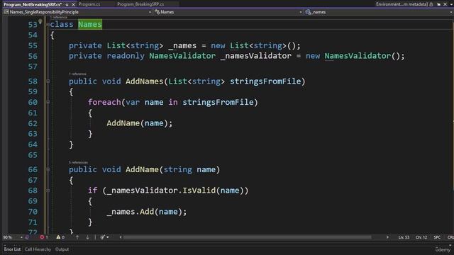 039 Single Responsibility Principle - Refactoring (part 2)