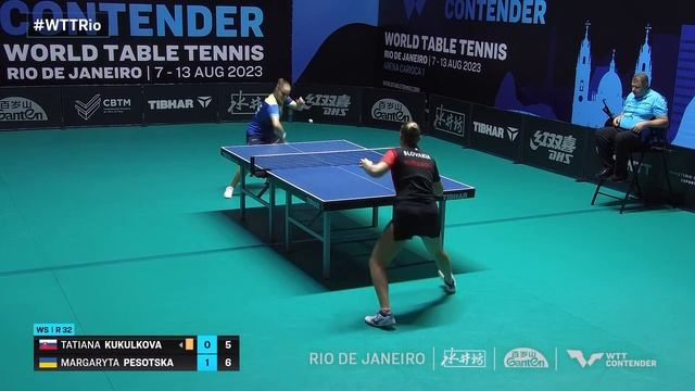 Tatiana Kukulkova vs Margaryta Pesotska | WS R32 | WTT Contender Rio de Janeiro 2023
