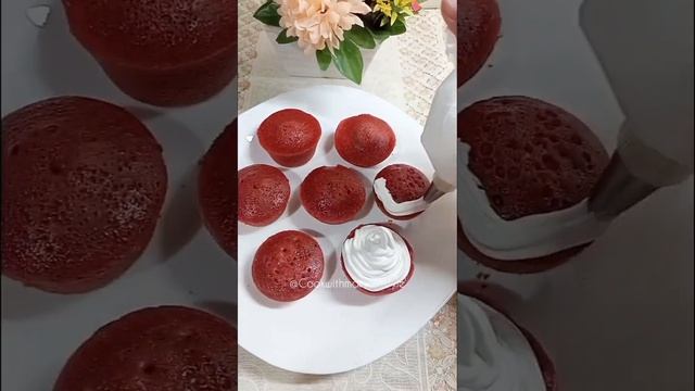 Red Velvet Cupcakes Recipe(Part2)#shorts #ytshorts #shortvideo #cupcake #recipe #red #cake #food