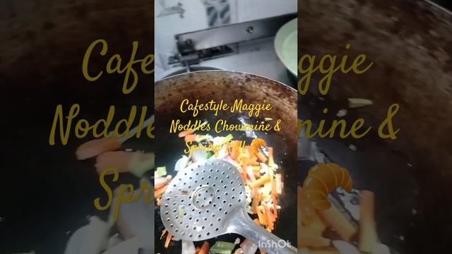 Cafestyle Maggie Noddles Garlic Chowmine & Spring Roll |Tasty|Delicious😋Punjabi Kitchen Recipe