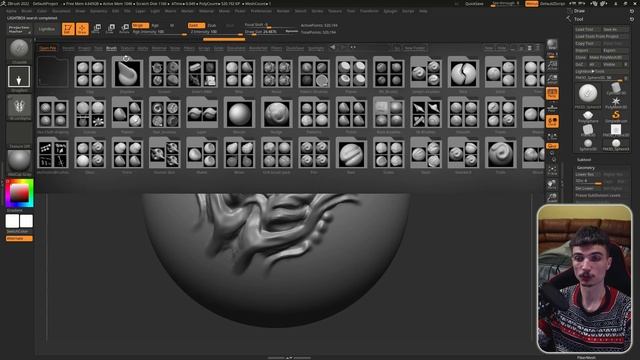 Как сделать чешую_ VDM-кисти (3d Альфы) _ Zbrush для начинающих _ Урок 22
