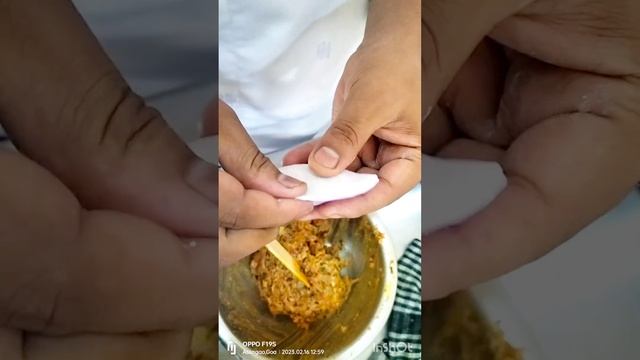 easy fold spicy basil chicken dumpling #shorts #deliciousfood #youtubeshorts