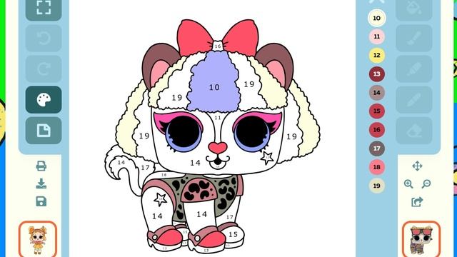 Раскраска ЛОЛ Diva Stripes Кукла ЛОЛ Спаркл для Малышей Детское